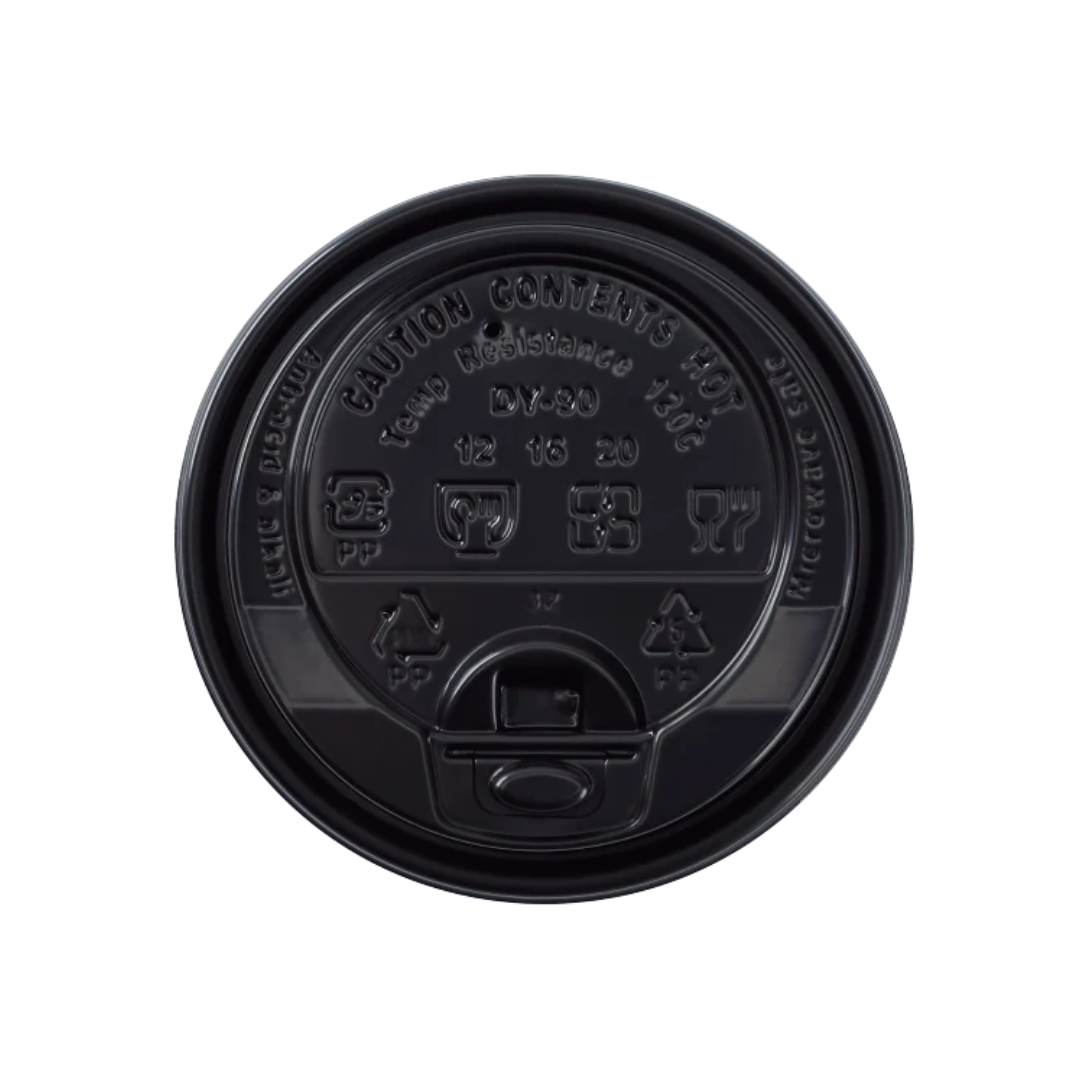 90mm PP Hot Cup Lid with Reclosable Tab