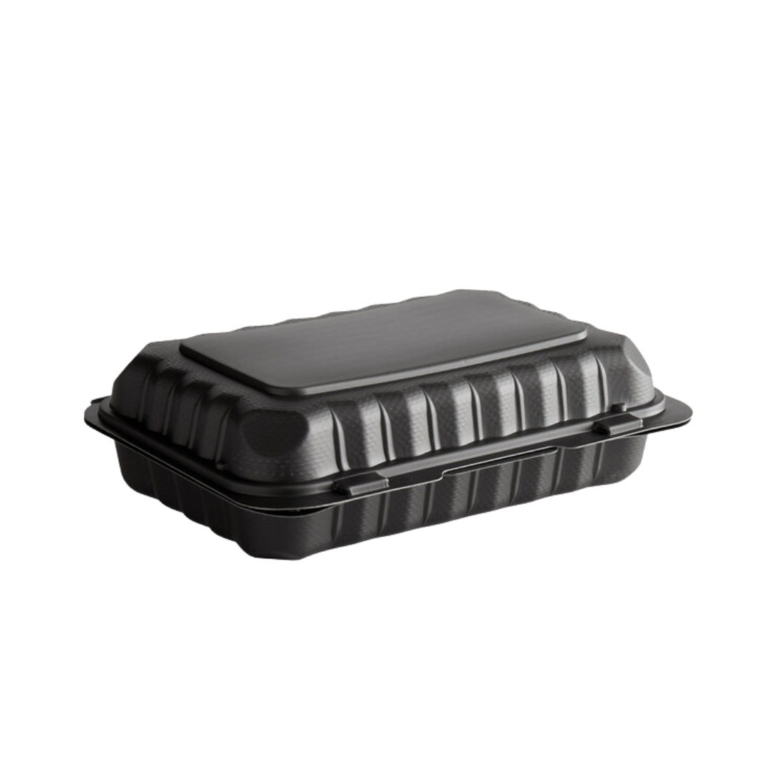 9.25" x 6.5" 1-Compartment Mineral-Filled PP Hinged Container