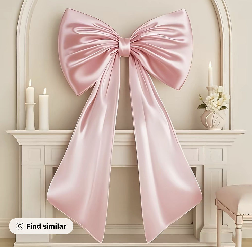 3' Pink Satin Bow