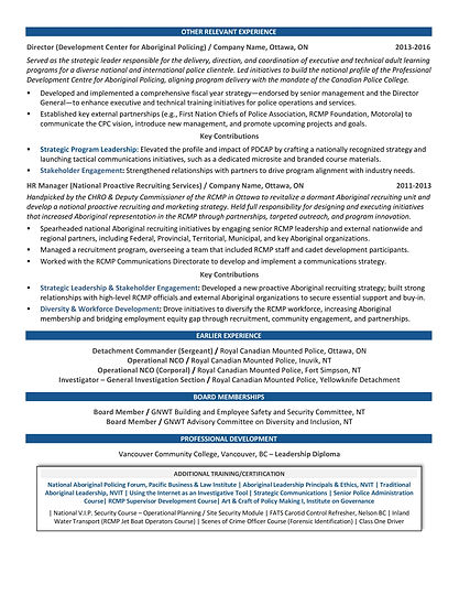 Senior Executive resume sample showcasing leadership, strategy, and measurable business impact