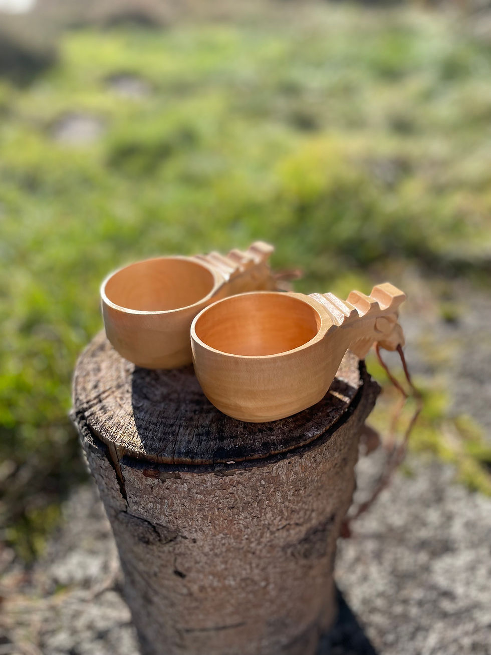 Miniature : Hand-carved Wooden Cup – Moose Head Design
