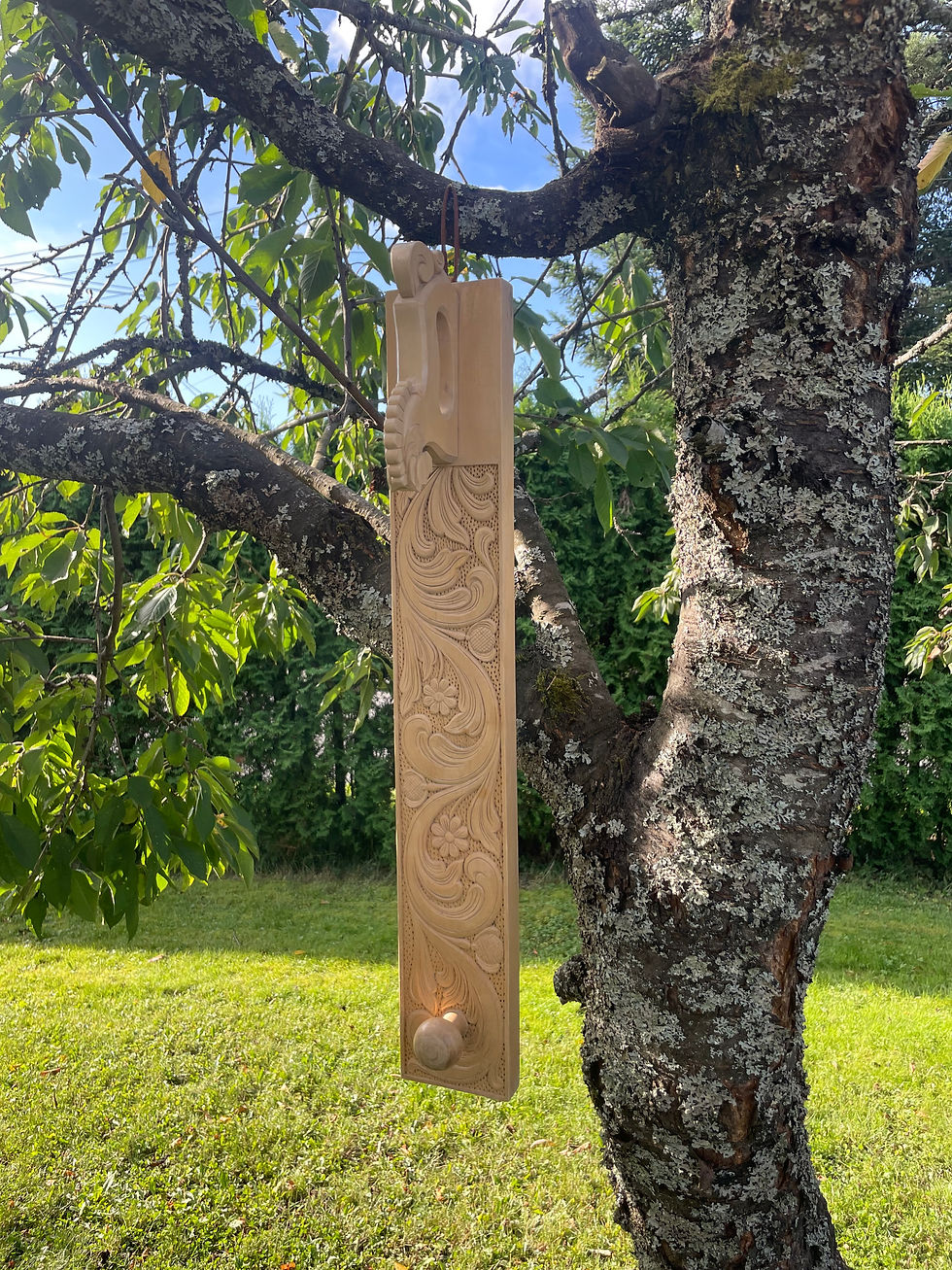 Thumbnail: Hand-Carved Norwegian Mangle Board – Traditional Folk Art in Wood