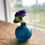Thumbnail: 60s Small spherical “bubble vase” in blue-green glass — iconic design