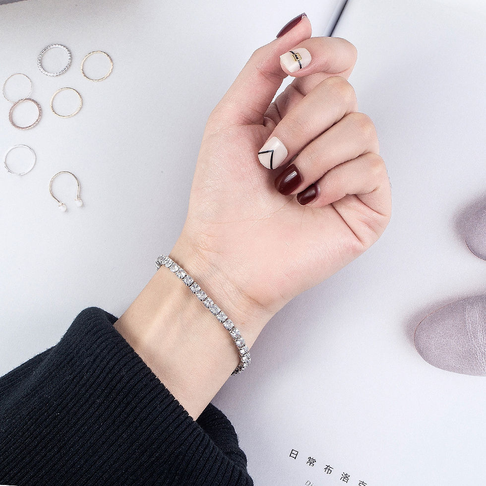 Thumbnail: Lihong S925 Sterling Silver Bracelet Zirconia Tennis Ball Women Fashion Simple E
