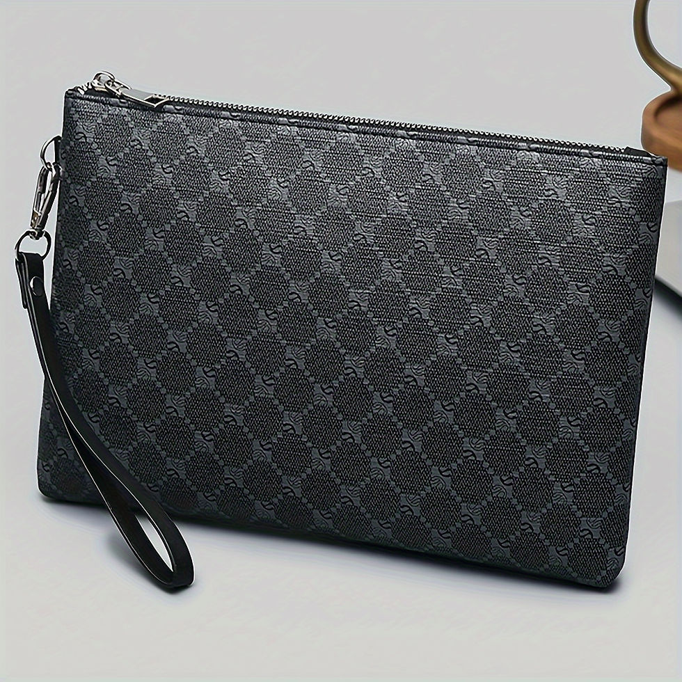 Thumbnail: Pu Fashion Men's Clutch Bag Business Large Wallet Wrist Bag Large Coin Purse Sto