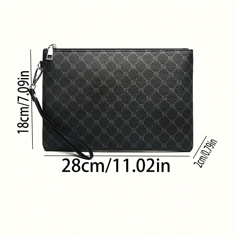 Thumbnail: Pu Fashion Men's Clutch Bag Business Large Wallet Wrist Bag Large Coin Purse Sto