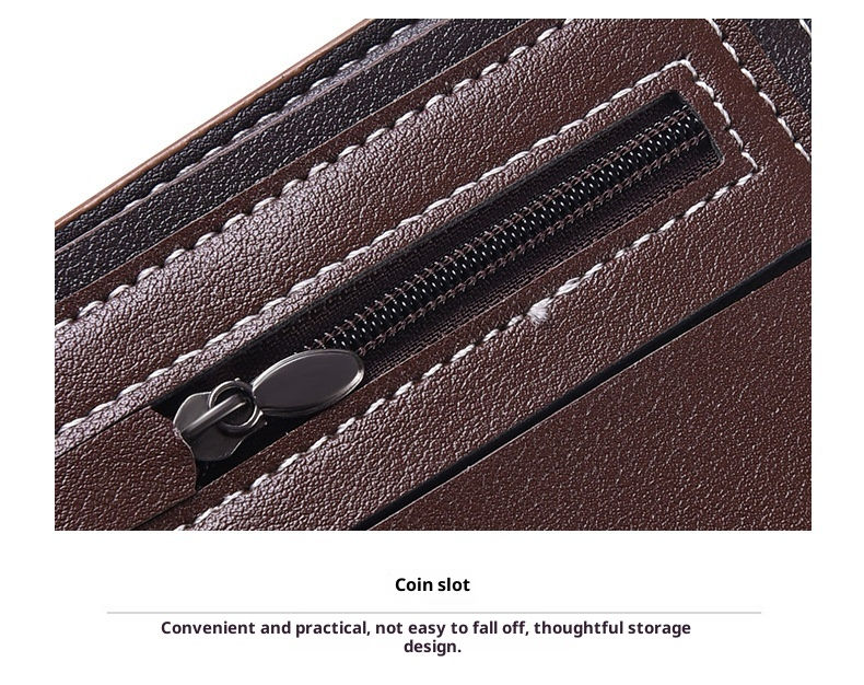 Thumbnail: New Style Multi Card Slot Leather Wallet for Men Hand Woven Fashion Simple Ultra