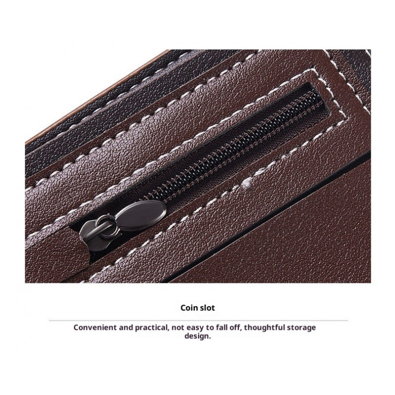 Thumbnail: New Style Multi Card Slot Leather Wallet for Men Hand Woven Fashion Simple Ultra