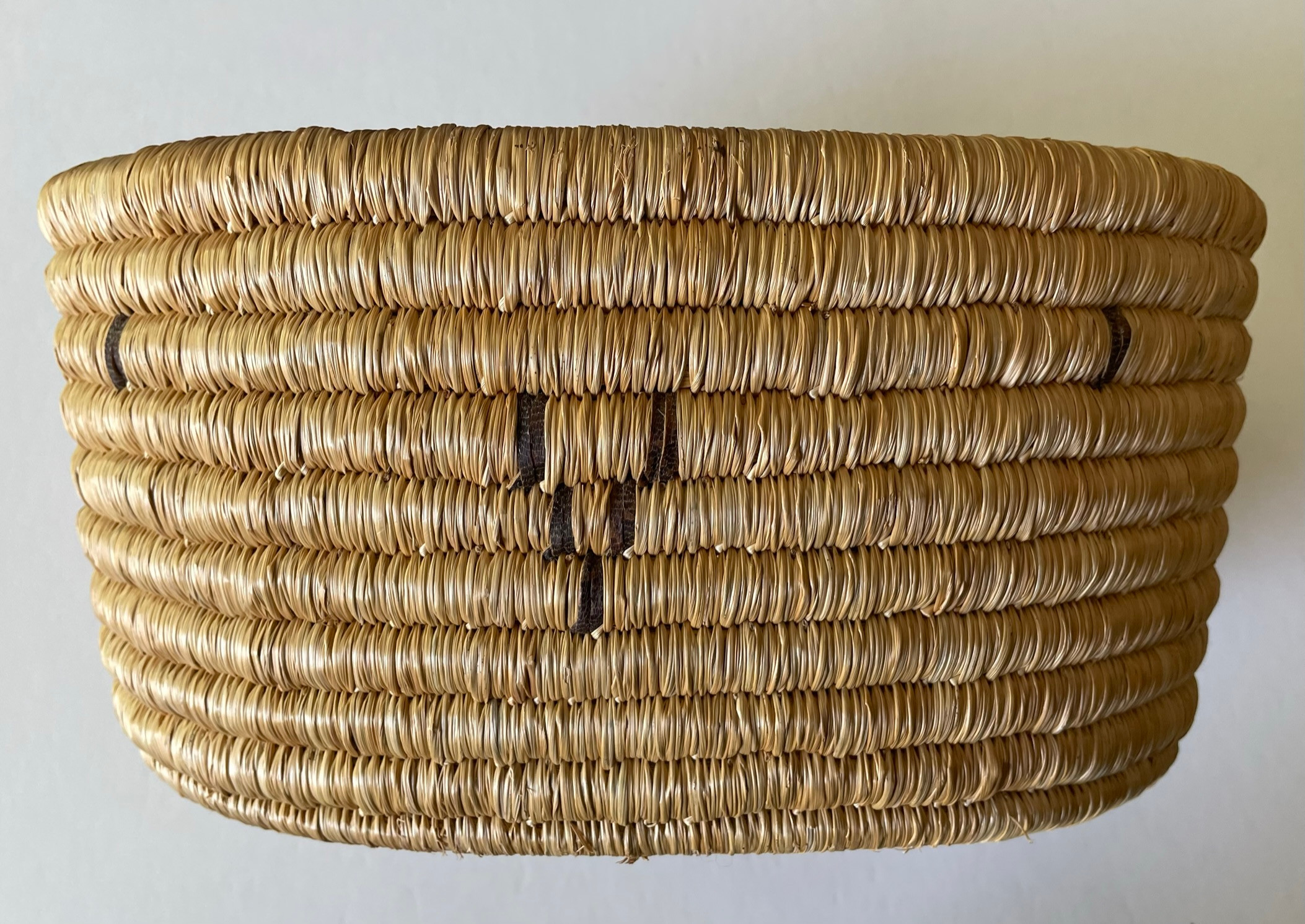 Inuit Lime Grass coiled basket