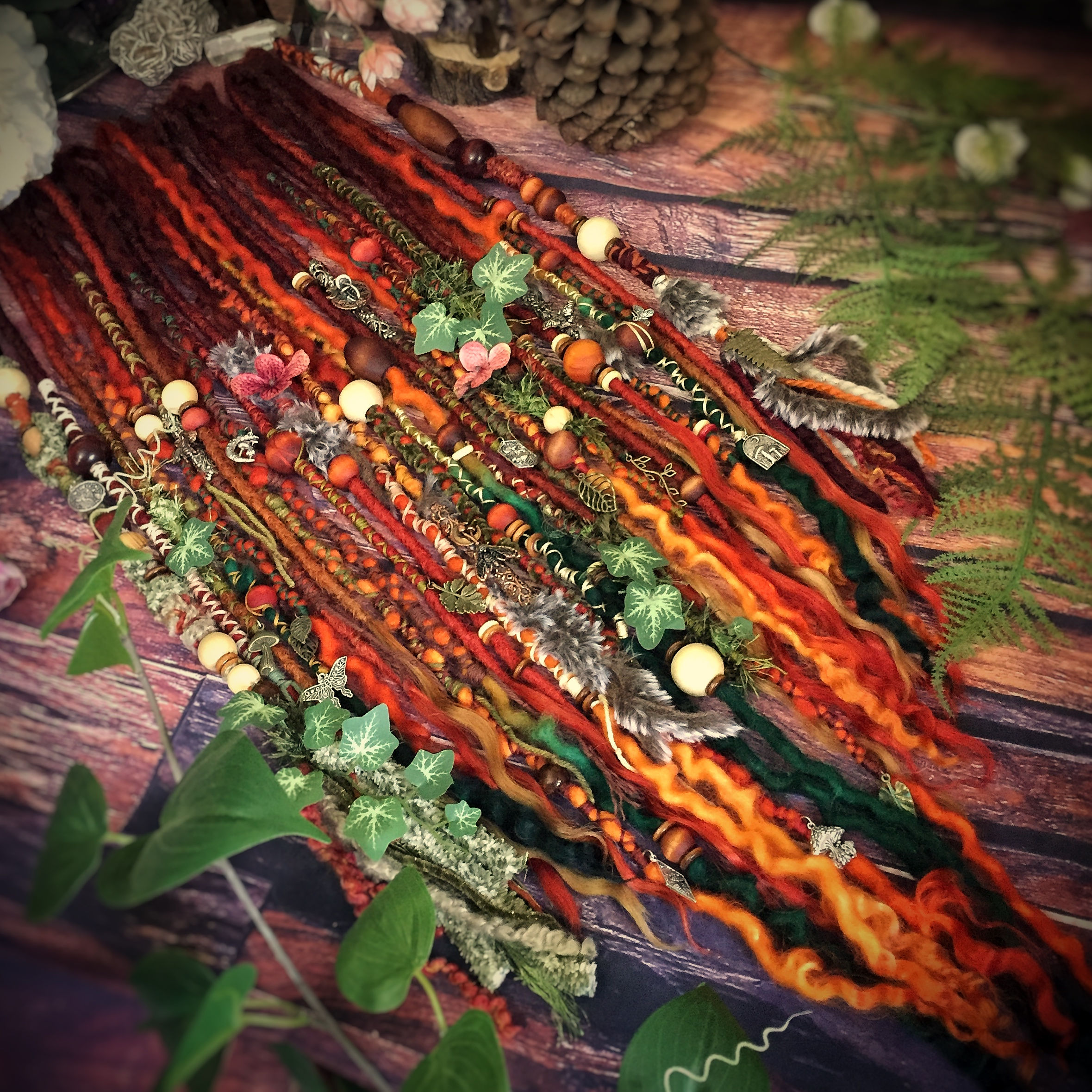 FULL SET 40DE Wool Dreadlock Extension Set - CUSTOM ORDER