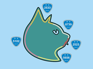 The prefectural flag of the prefecture that loves cats.