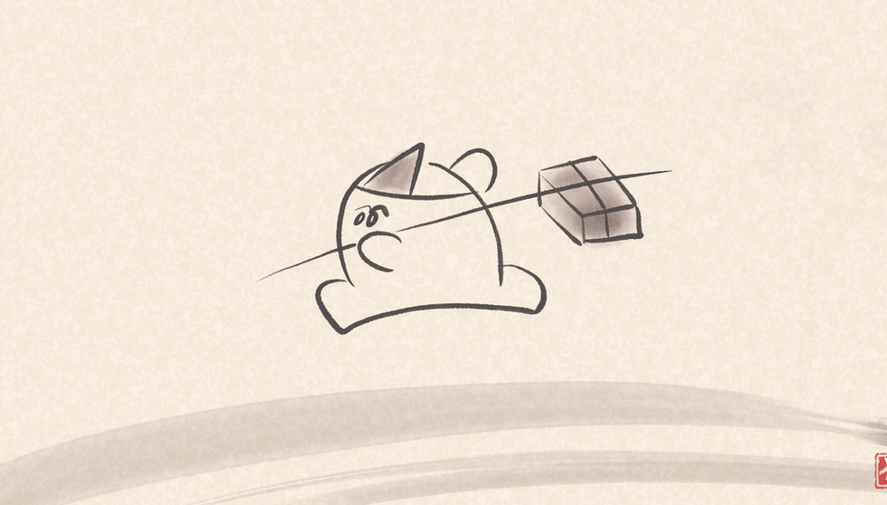 イラスト,戯画,令和,霊和,霊和陰陽戯画,先祖,墨絵,配達