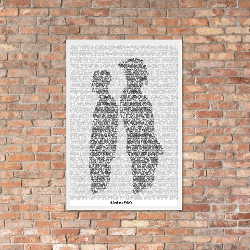 Thumbnail: A Leaf and Pebble Framed poster