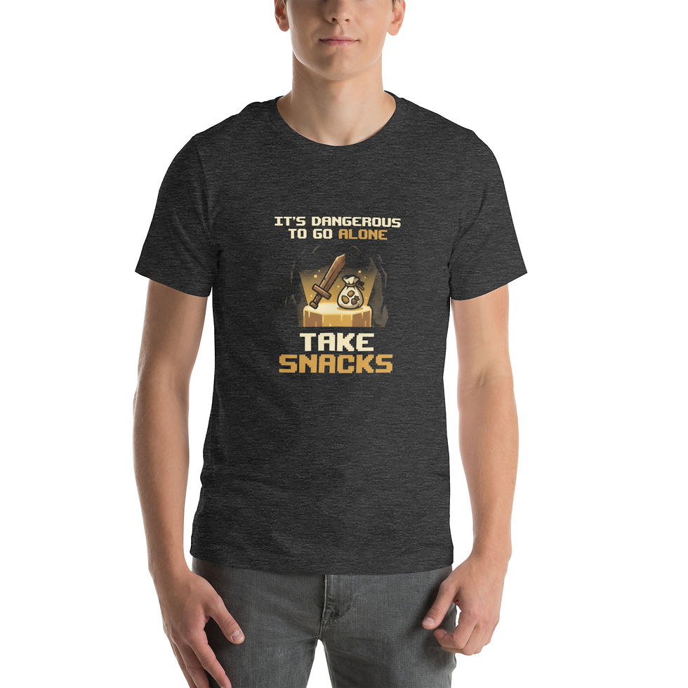 Thumbnail: It's Dangerous to Go Alone. Take Snacks. | Gamer Tee