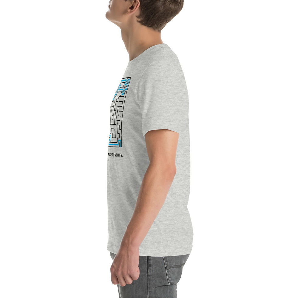 Thumbnail: Hard to Solve. Easy to Verify. — P vs NP | Computer Science Tee