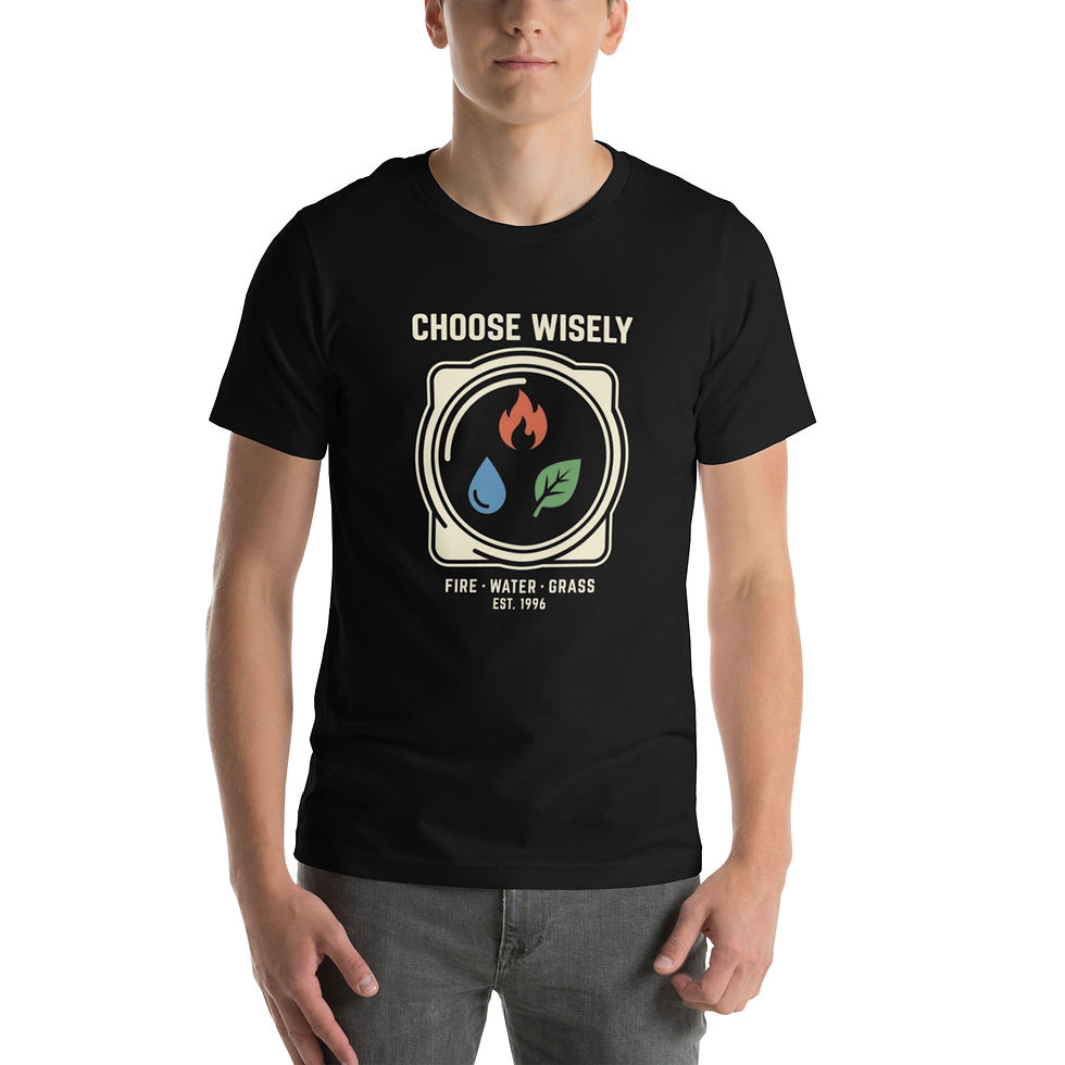 Thumbnail: Choose Wisely: Fire, Water, Grass | Retro Gamer Tee