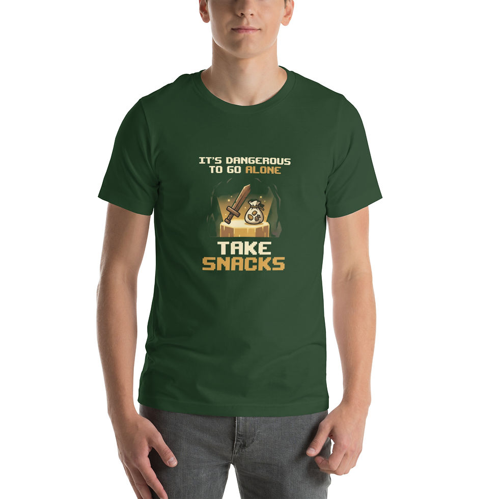 Thumbnail: It's Dangerous to Go Alone. Take Snacks. | Gamer Tee
