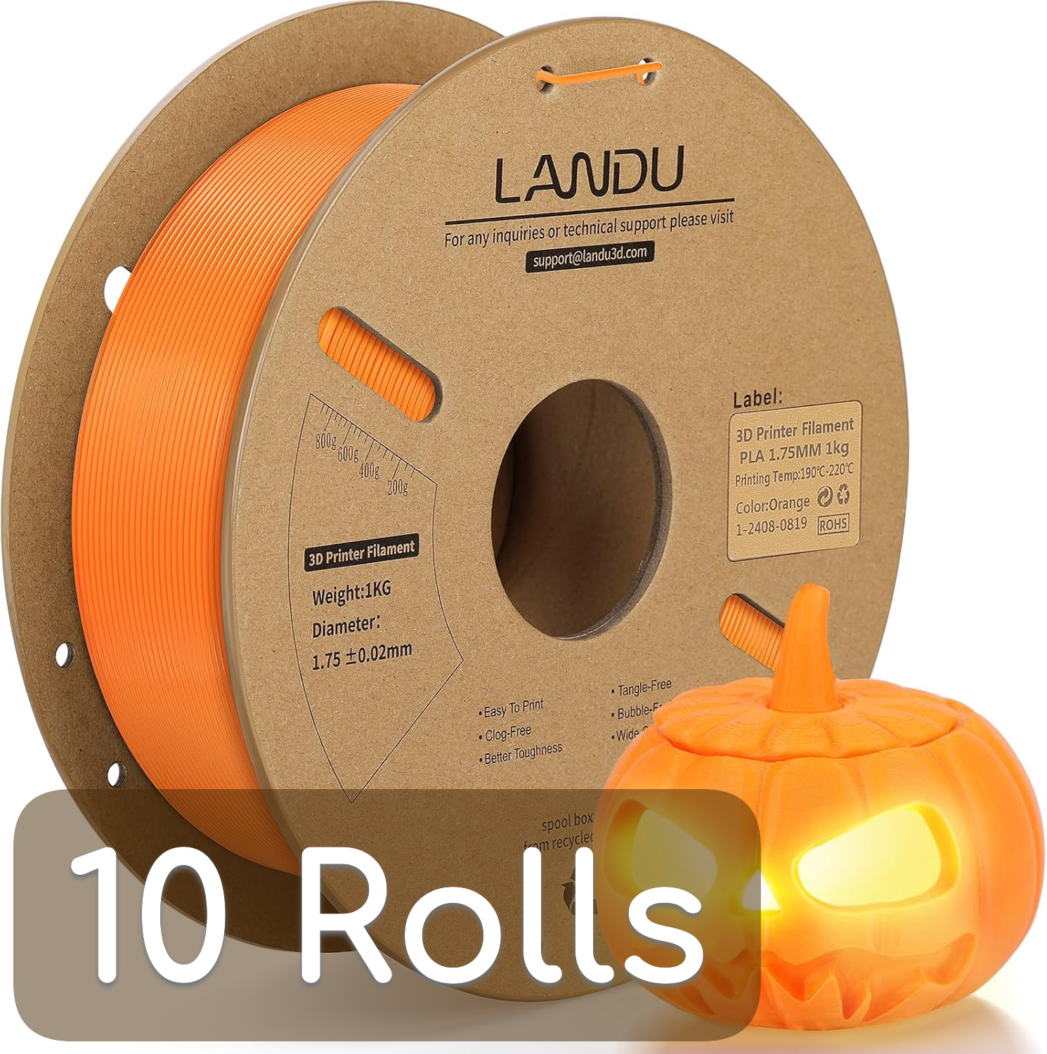 10KG LANDU PLA Filament 1.75mm - Orange