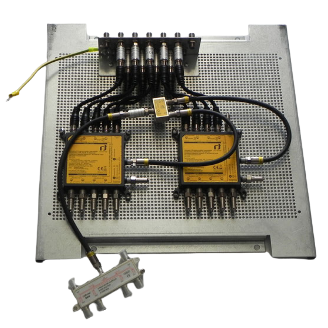 Unicablesystem für 4 Sateliten vorkonverktioniert auf Lochplatte