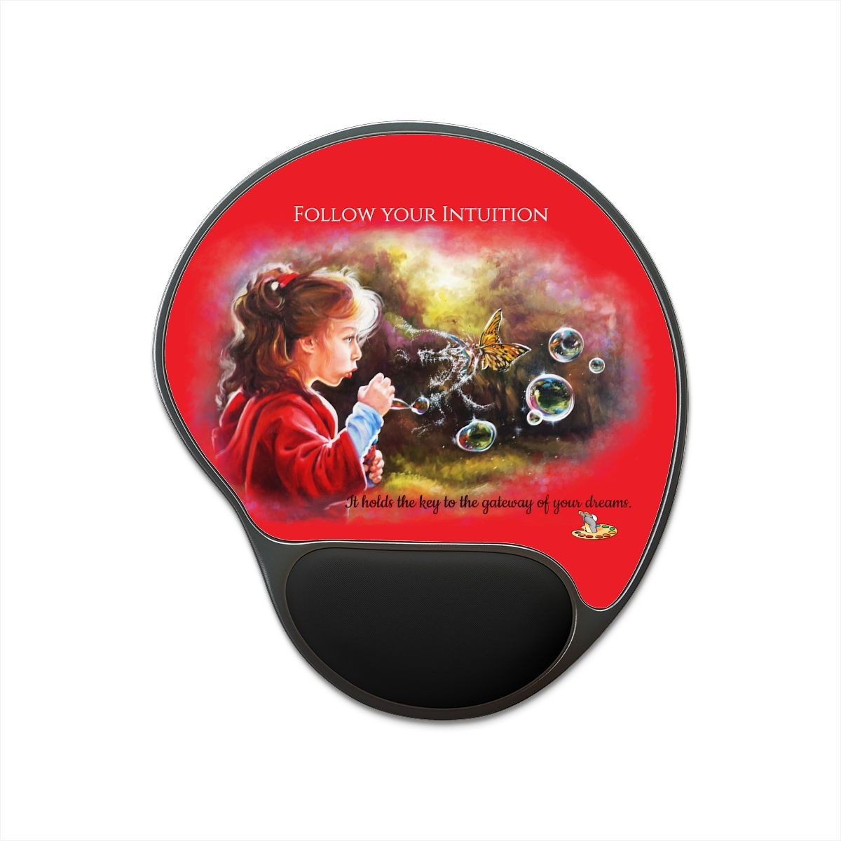 Follow your Intuition Mouse Pad With Wrist Rest