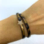 Thumbnail: Metallic Leopard Wrap Bracelet With Gold Star