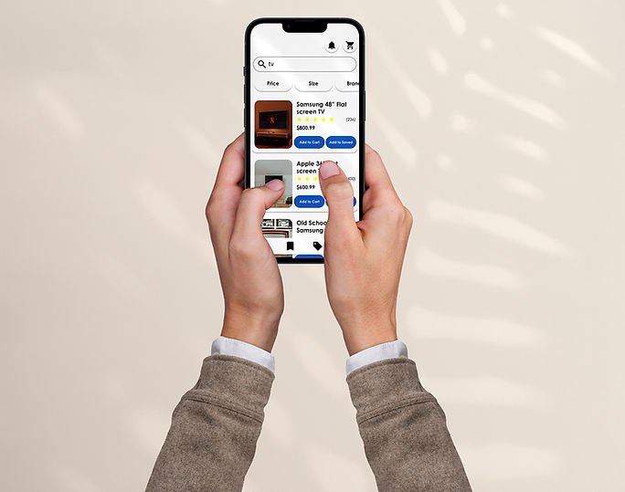 Free mockup of woman holding a smartphone (Mockuuups Studio).jpg