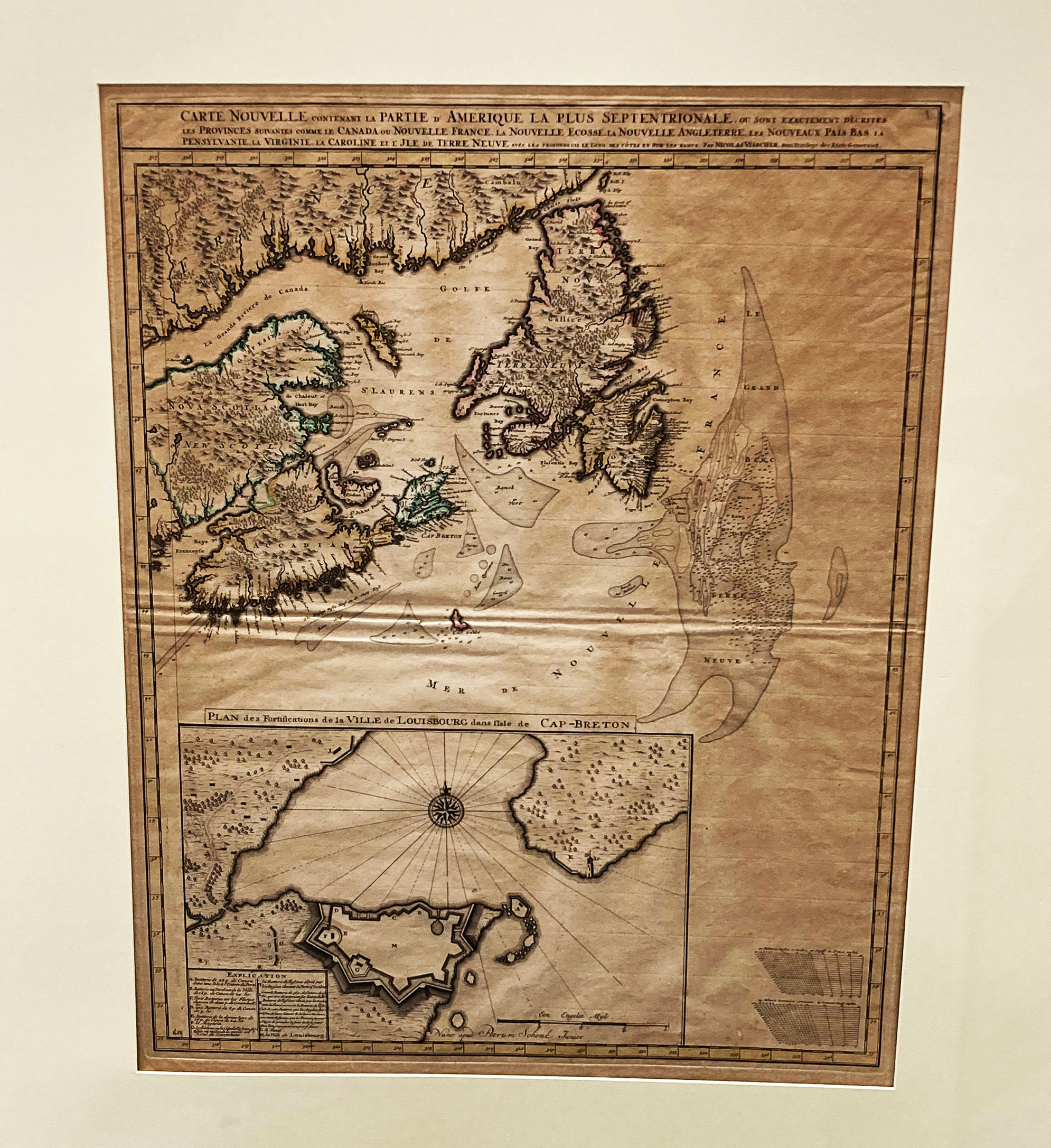 Carte Nouvelle ... le Canada ou Nouvelle France ... Nicolas Visscher  [1757]