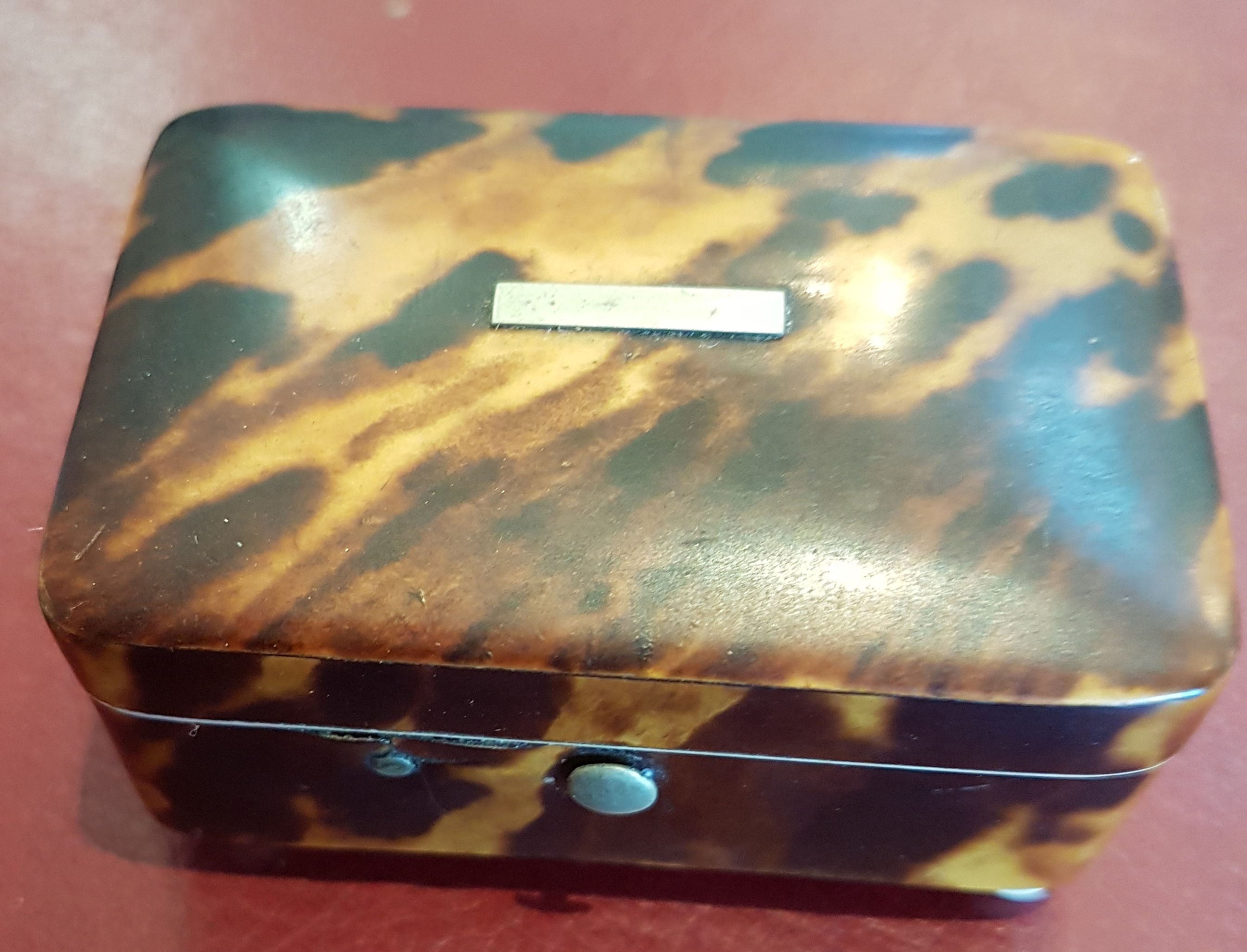 TORTOISESHELL AND IVORY BOX.