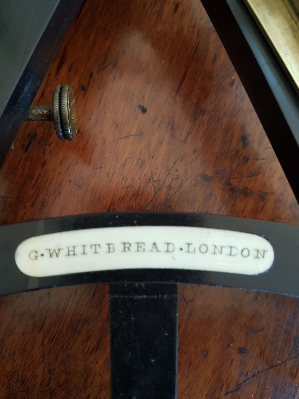 Thumbnail: EBONY FRAMED OCTANT by GEORGE WHITBREAD, LONDON.