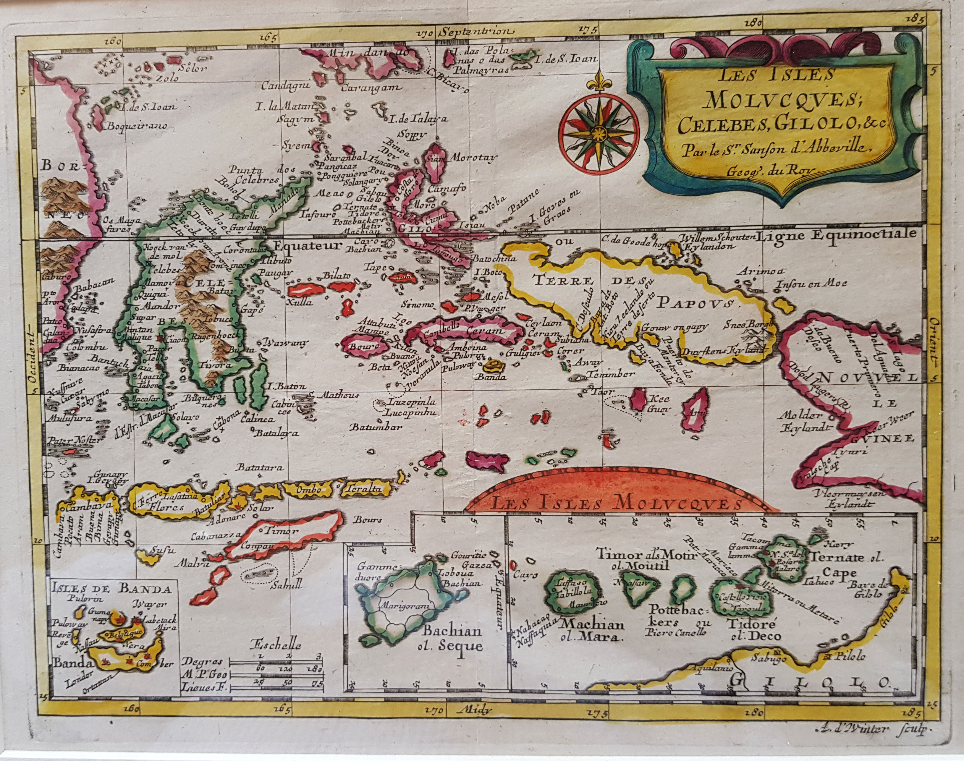 [Moluccas] LES ISLES MOLUCQUES; CELEBES, GILOLO, &c ...Sanson ... [1652]