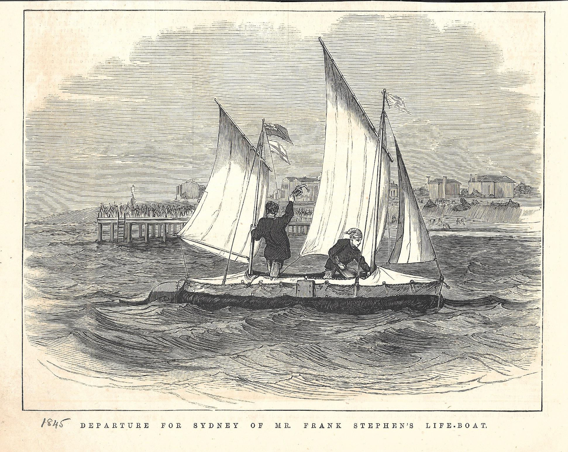 DEPARTURE FOR SYDNEY OF MR. FRANK STEPHEN'S LIFE-BOAT. [St Kilda.]