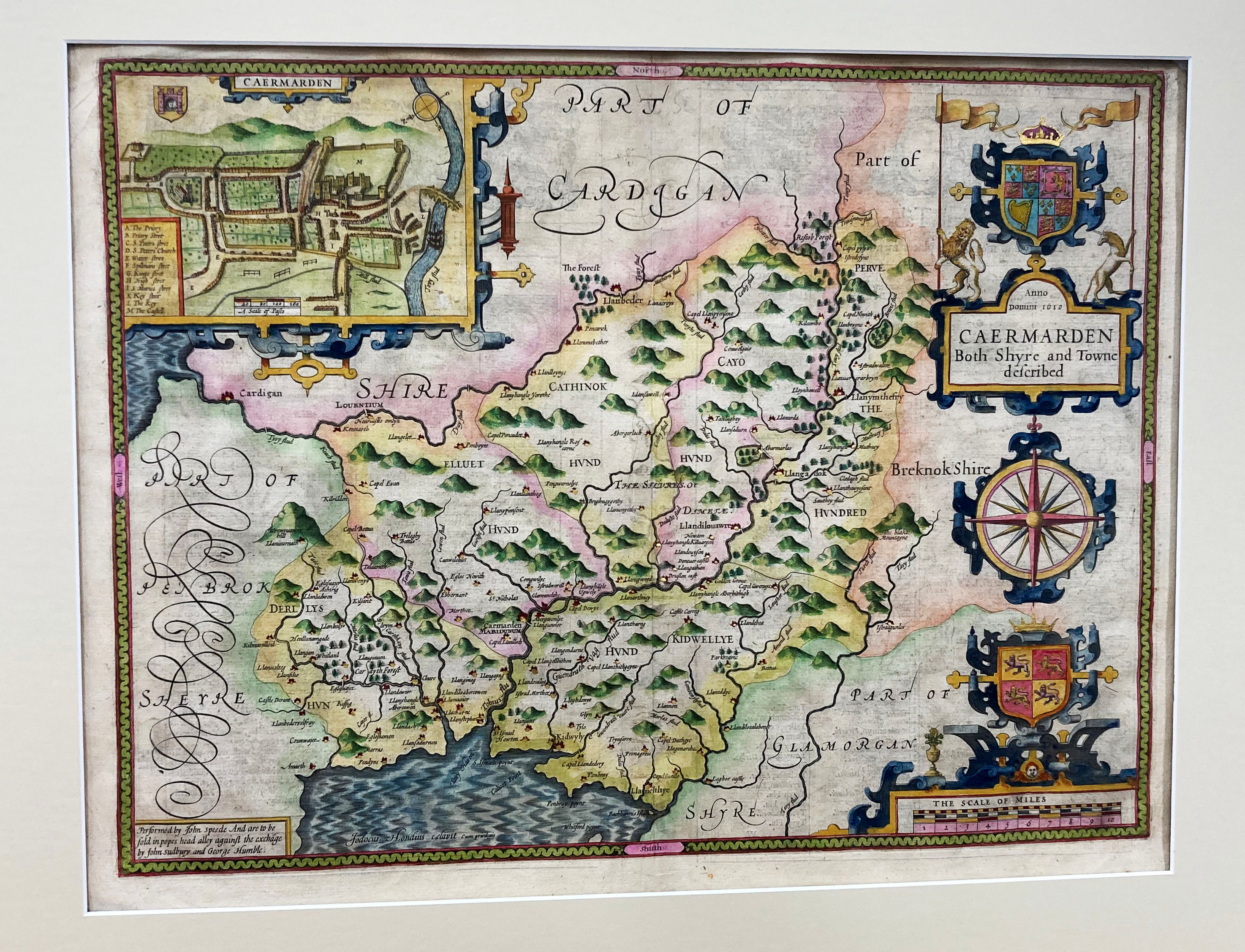CAERMARDEN Both Shyre and Towne described. John Speede. 1611