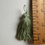 Thumbnail: Set of 8 quality light moss green silky chainette Lampshade Tassels 4.5cm