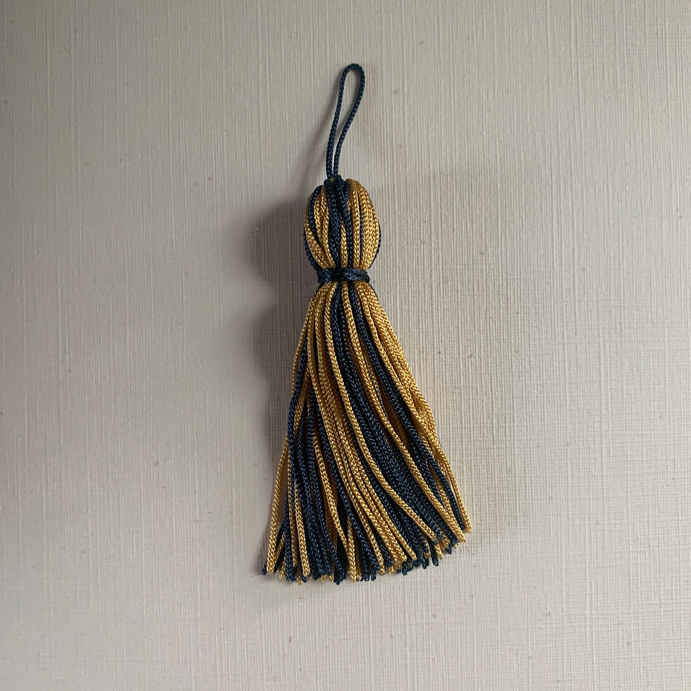Thumbnail: Lot of 8 x silky chainette 7.5cm lampshade/key tassels
