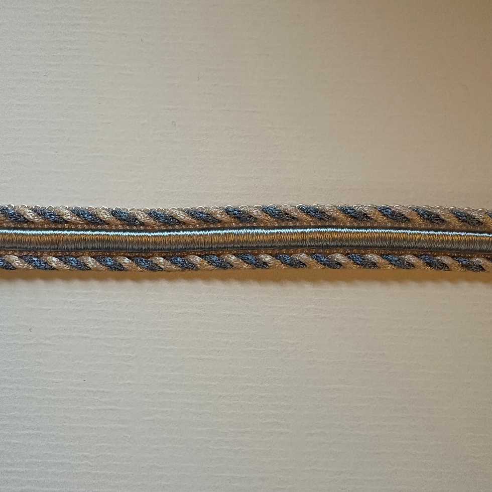 Thumbnail: 1m of 12mm lampshade braid/trim: aqua duck-egg|sage green|rose pink|china blue