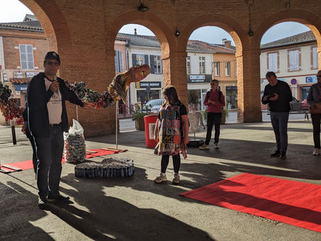 Remise de chèque à l'association Auptimisme le 8 novembre à 15h sous la halle organisée par KnetPartage.