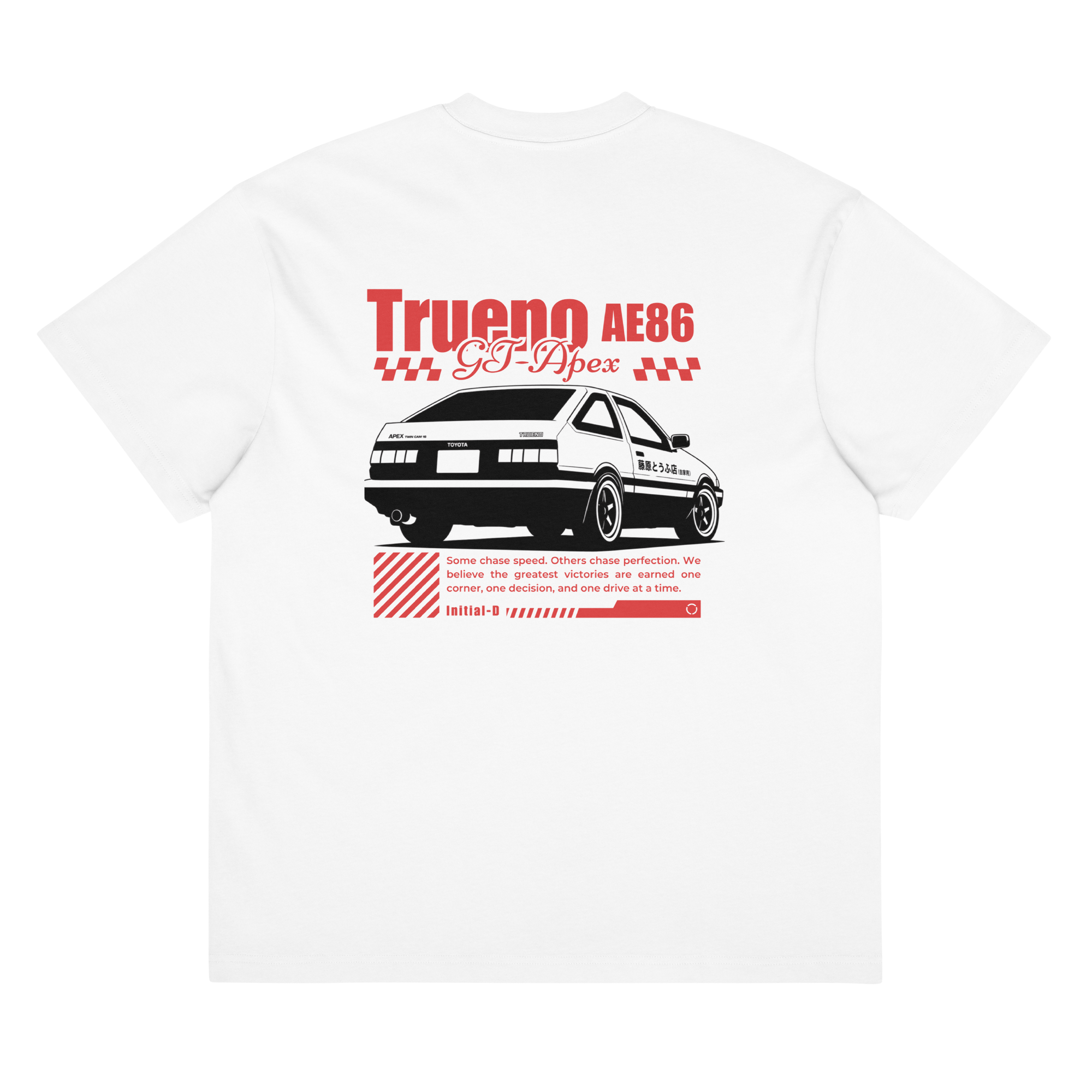 Camiseta Initial D Oversize diseño anime drift - Straw Hat Brand