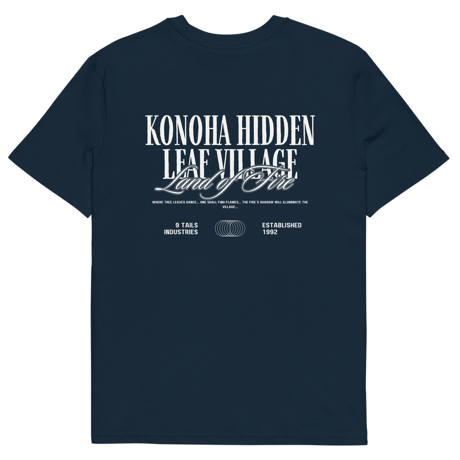 Camiseta Konoha Hidden village — Straw Hat Brand, streetwear inspirado en anime
