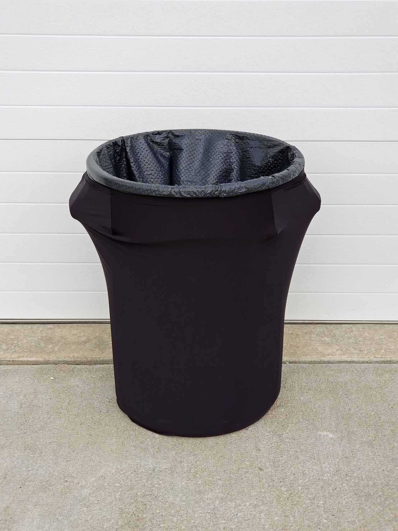 Trash Can with Spandex Cover