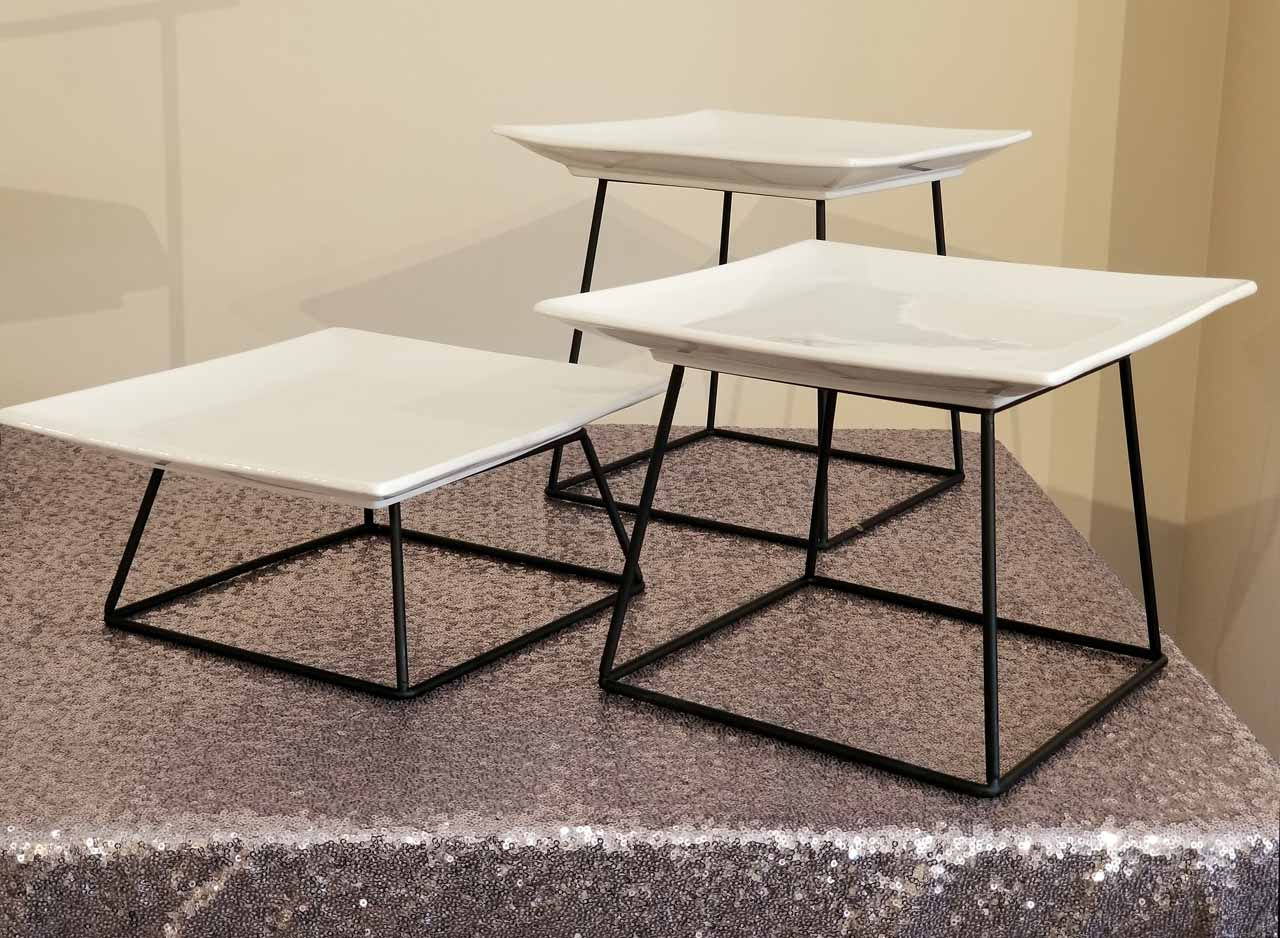 Black Square Display Stands