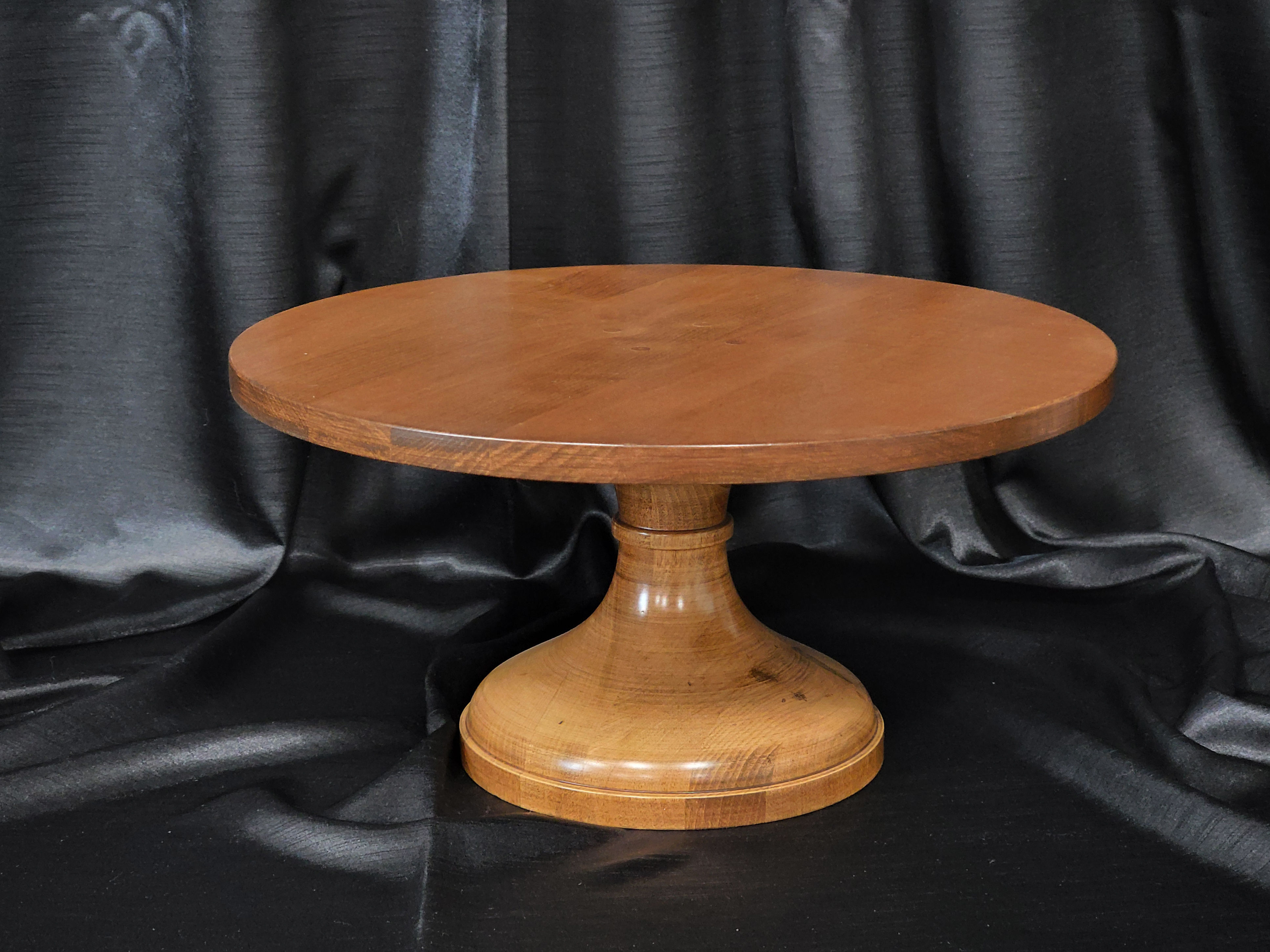 Wood Pedestal Cake Stand