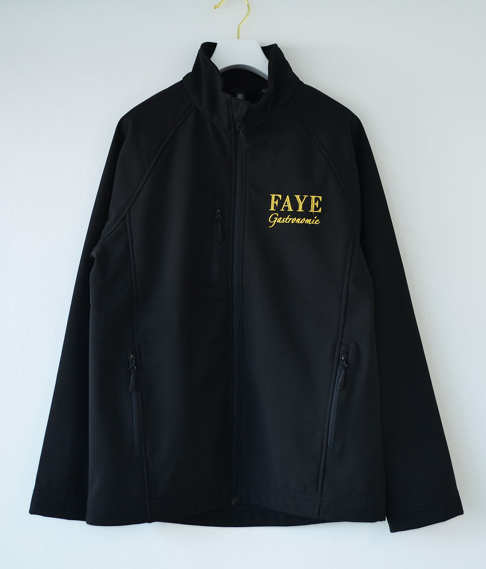 Veste personnalisée noire Faye Gastronomie