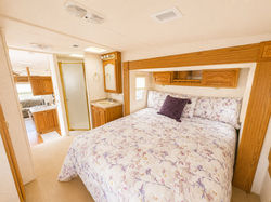 HitchHiker Fifth Wheel Bedroom and Shower