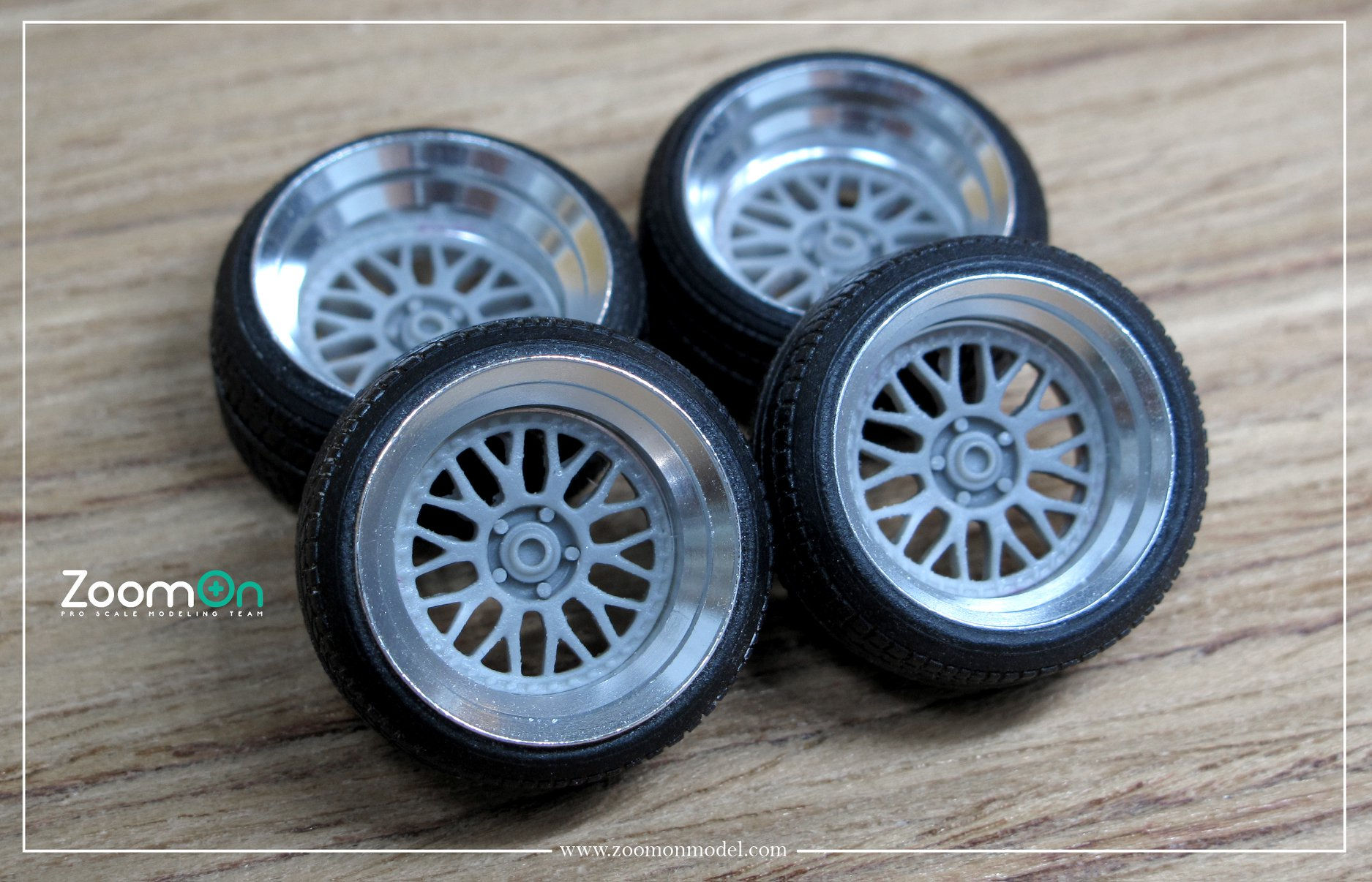 1/24 16" Work Meister M1 rim wirh tyres set