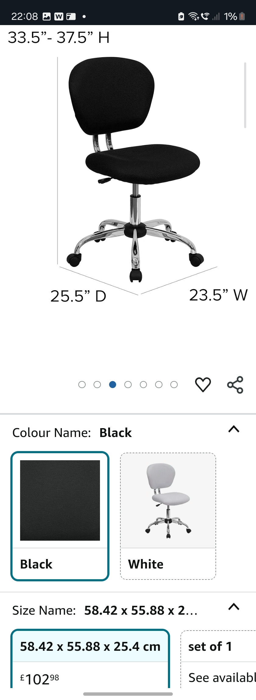 Thumbnail: Computer desk and chair set 