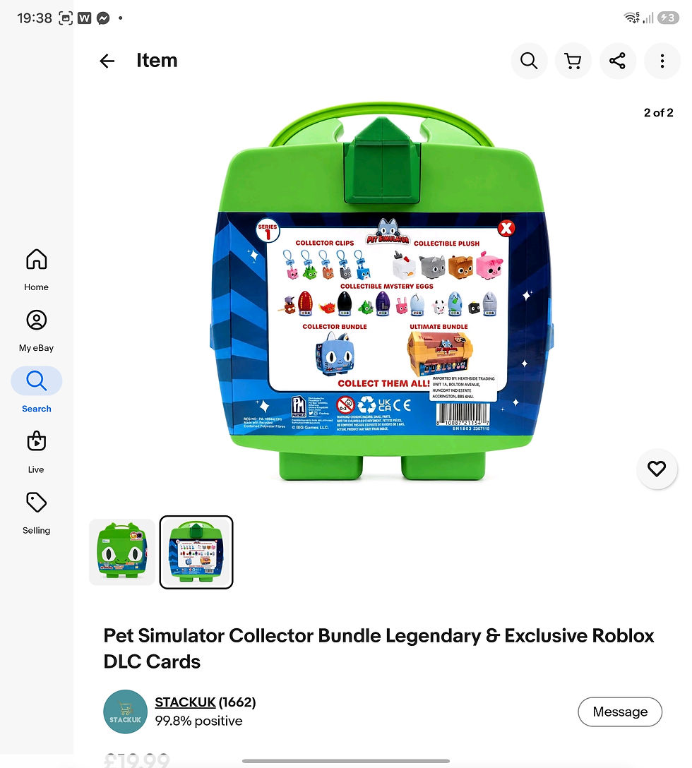 Thumbnail: Official roblox pet simulator collectors bundle