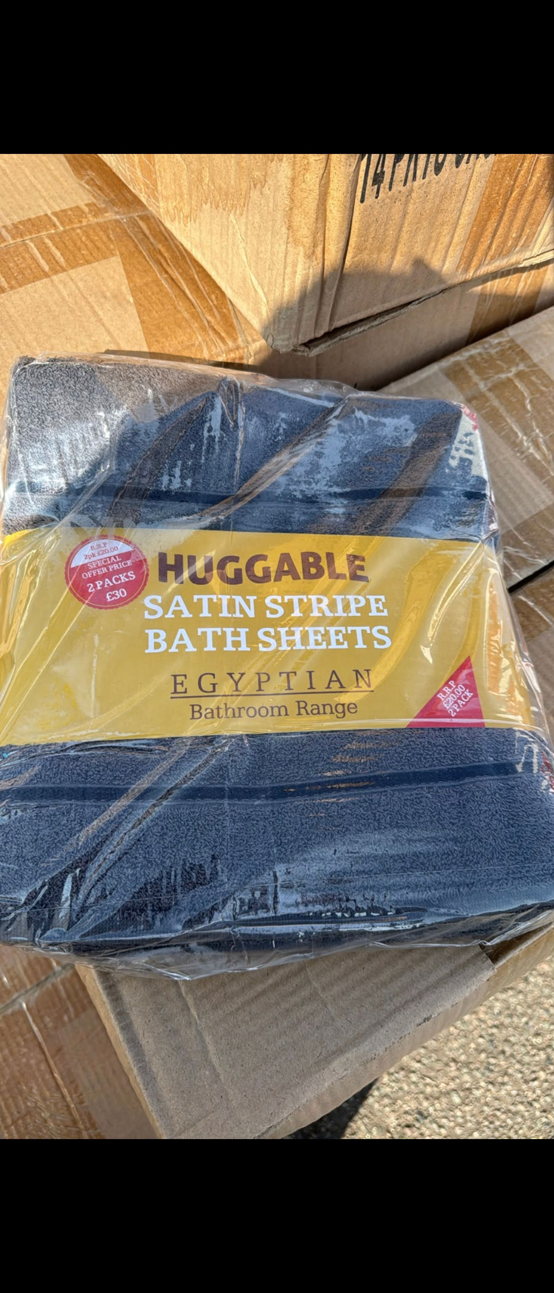 Egyptian cotton bath sheets pack of 2