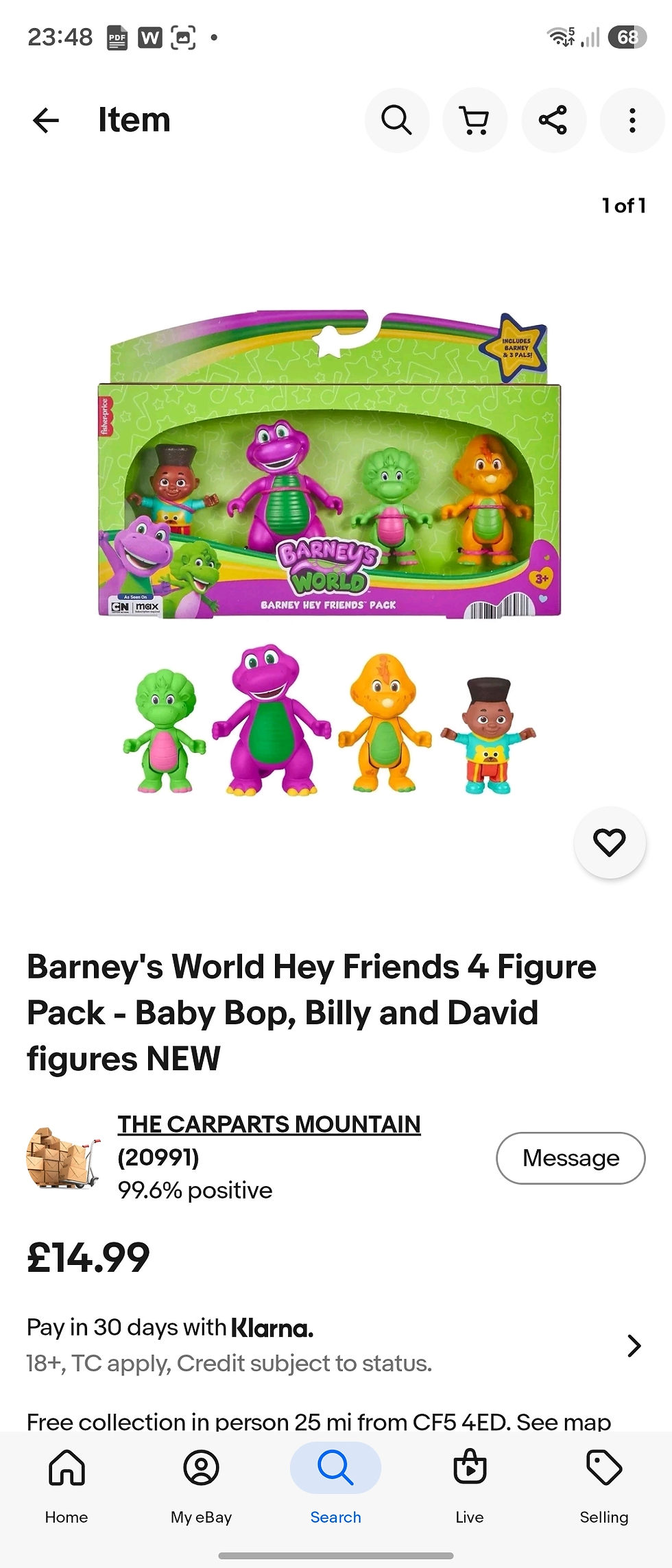 Thumbnail: Barney and friends playset 