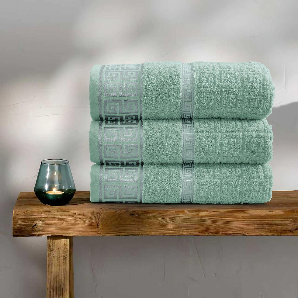 Thumbnail: Pack of 3 Greek style bath sheets 