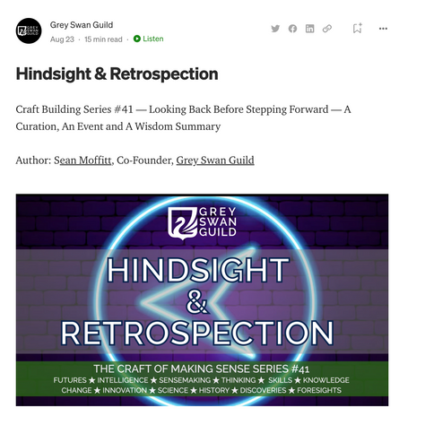 Hindsight & Retrospection - Grey Swan Guild Craft Building Series #41